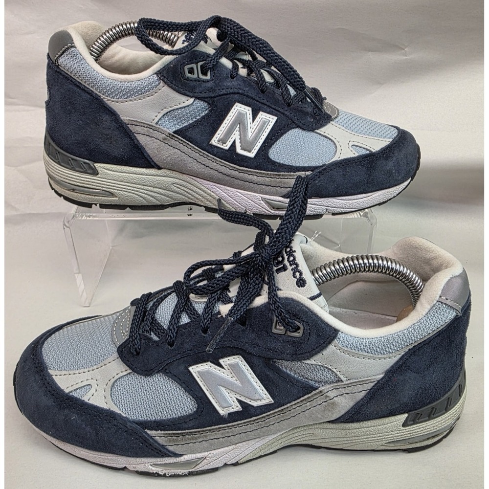 New Balance (Sz 6.5 B) 991 Made in England Blue W991NBP Shoes Suede